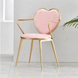 DEKOBAY - LOVE SERİSİ METAL AYAKLI KALP SANDALYE